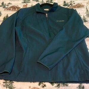 Columbia Teal Full-Zip Jacket Soft Shell